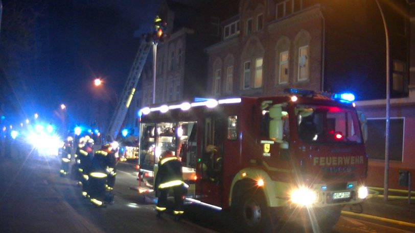 Großbrand an der Roonstraße.