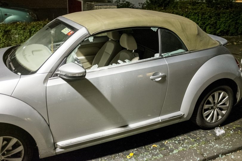 Brandanschlag auf Wahlkampf-Auto von Müntefering.