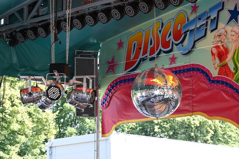 Aufbau der Cranger Kirmes 2022 - Stand 24.07.2022