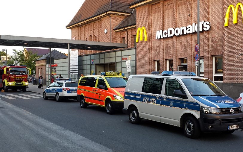 Einsatz von Polizei und Feuerwehr am Donnerstagabend (5.6.2014).
