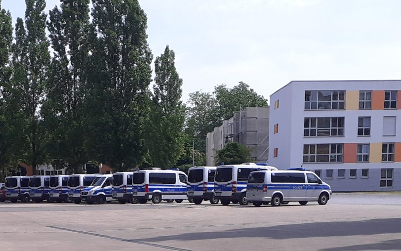 Polizeisuche an der Mont-Cenis-Akademie.
