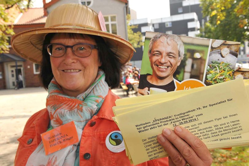 Christa Winger bei der Fairen Woche in Herne (Archivfoto).