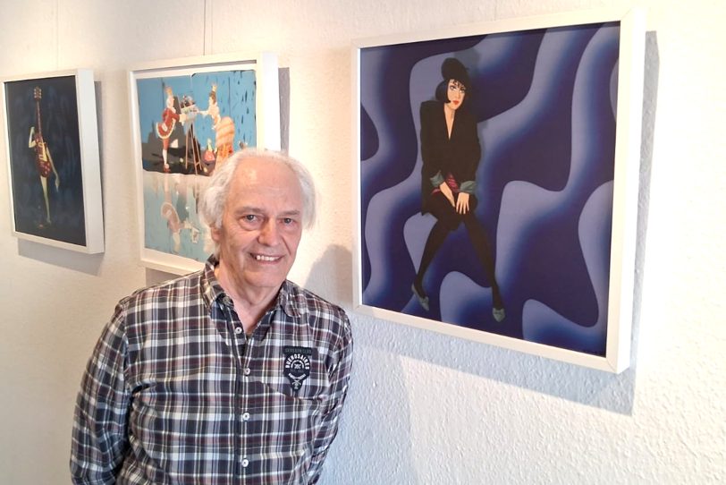 Wolfgang Hülk stellt seine 'Beatles Peoples' im Kunstpunkt aus.