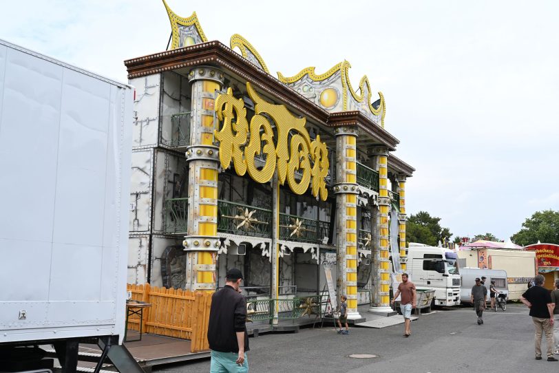 Impressionen vom Aufbau der 538. Cranger Kirmes vom 31.07.2022.