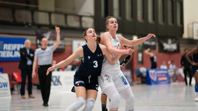 Die Basketballerinnen vom Herner TC gewinnen am Mittwoch (2.3.2022) mit 85:69 gegen die Capitol Bascats Düsseldorf.