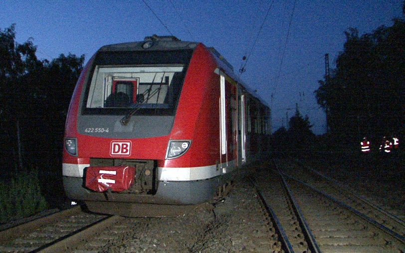 S-Bahn-Unfall am Donnerstagabend (5.6.2014).