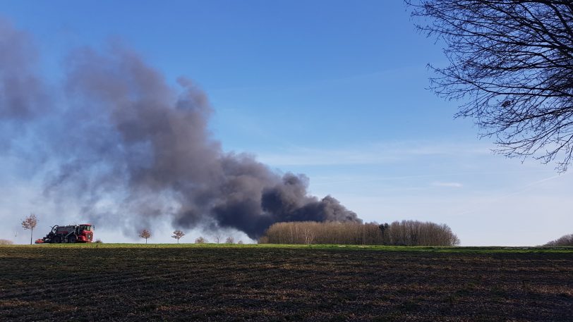 Die Rauchsäule war schon von Weitem sichtbar