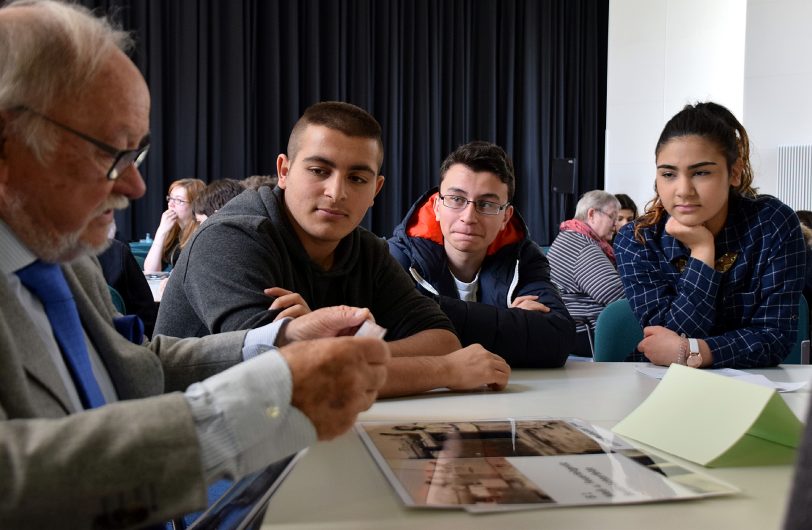 Die Aktion Zeitzeugen zu Gast an der Realschule Crange.