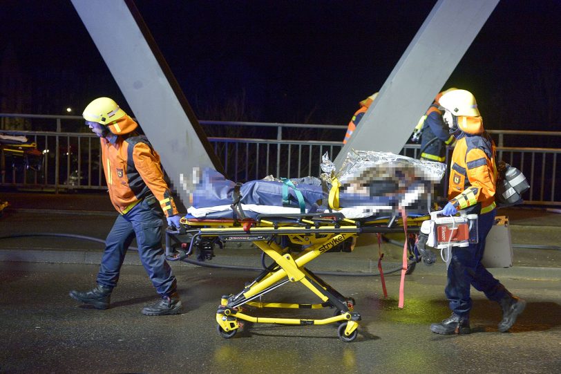 Unfall auf der Kanalbrücke Dorstener Straße.