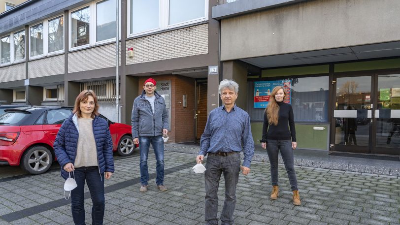 Arbeiten nun an der Ludwigstraße 14: (v.l.) Jenny Gorolff, Markus Stehmann, Ralf Grimm und Isabella Grzesiak.