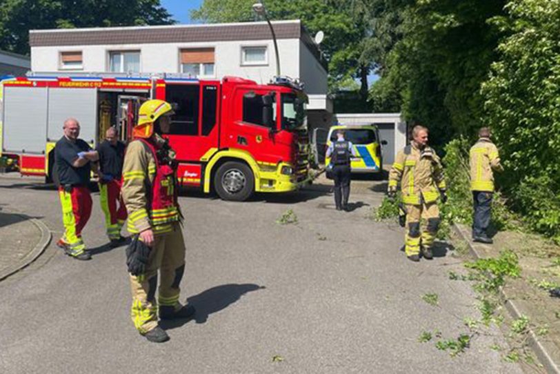Die Feuerwehr im Einsatz.