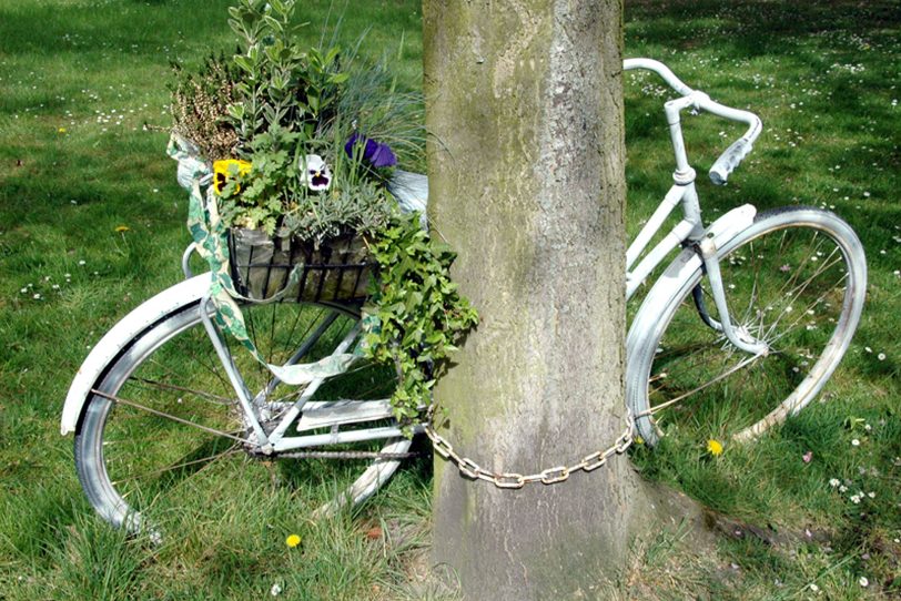 Die ganze Welt ist ein Fahrradständer.