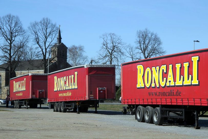 Die Vorboten des Roncalli-Circusses.