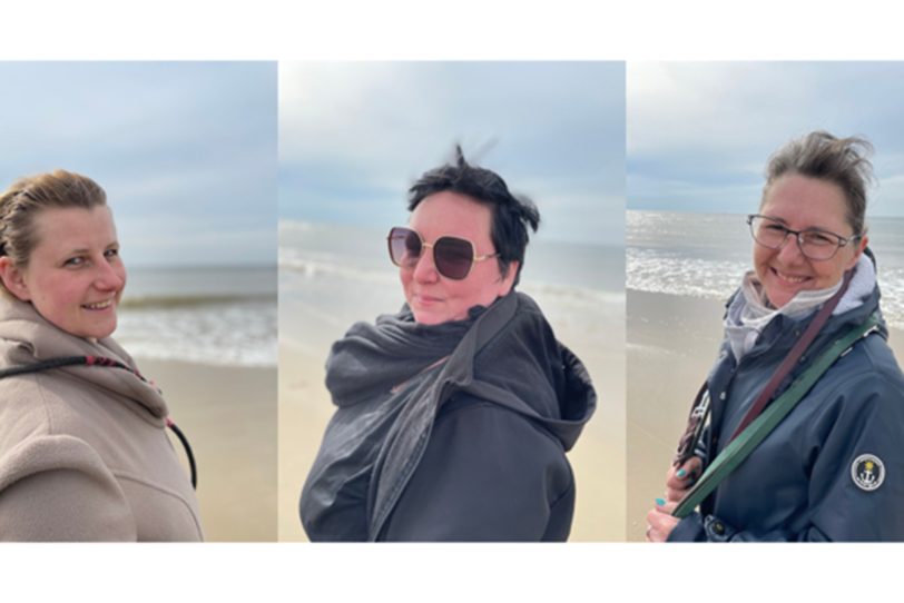 Bunte Hunde: Trainerinnen schließen sich zusammen – v.l. Julia Blatt, Stephanie Heide-Speckenbach und Tanja Schulz.