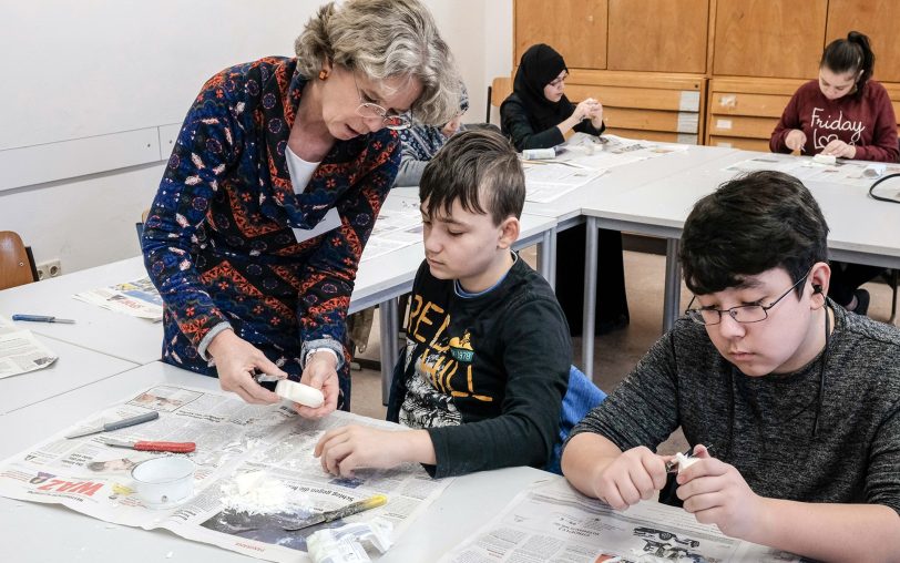 Beim Tag der offenen Tür 2018 in der Gesamtschule Wanne.