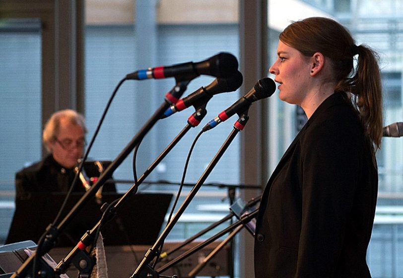 Die EFG-Schüler bei ihrem Auftritt in Berlin am 28.1.2015.