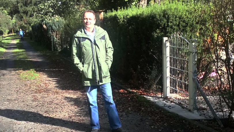 Michael Umbach, erster Vorsitzender der CDU Börnig/Holthausen und Bezirksverordneter, informierte sich an der Hunbergstraße.