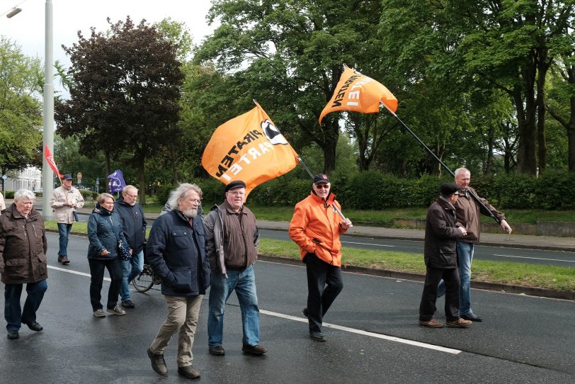 Demonstrations-Zug zum 1. Mai 2018 in Herne.