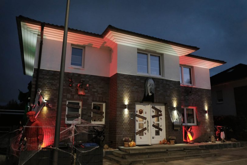 Halloween-Haus an der Gartenstraßen.