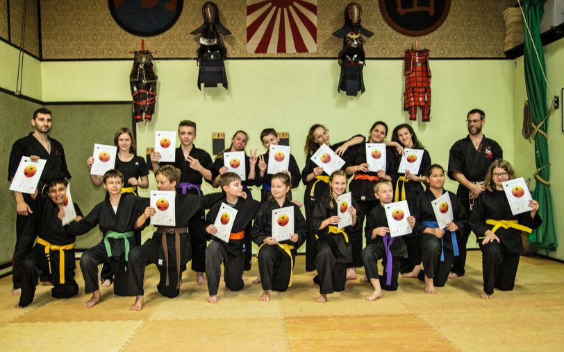 Bei der Zentralprüfung im Kampfsportverein Bushikan.