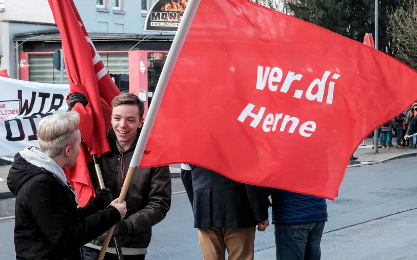 ver.di Herne ruft zur Mahnwache vor das Herner Rathaus auf.