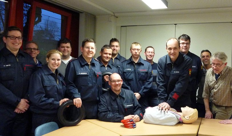 Bei der Ausbildung zu Rettungsschwimmern.
