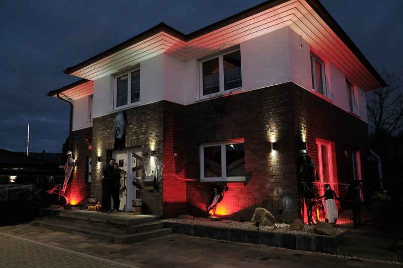 Halloween-Haus an der Gartenstraßen.