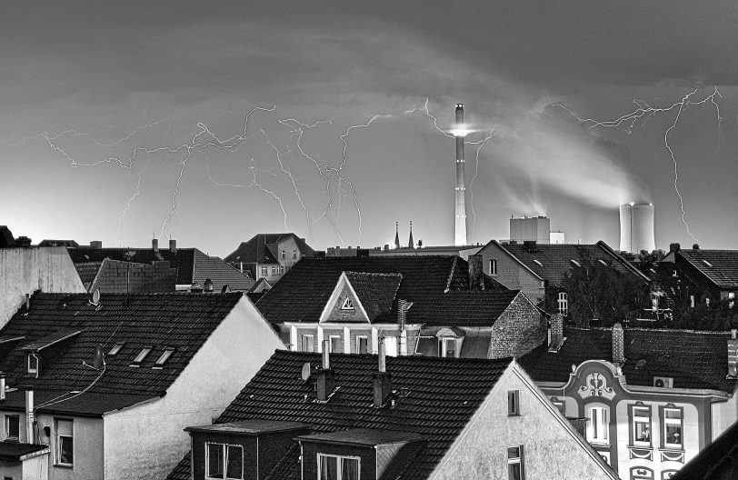 Gewitter über Herne in der Nacht zu Samstag (8.8.2015).