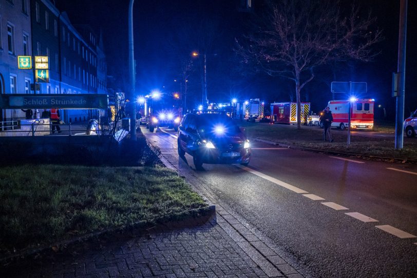 Groß-Übung an der U-Ban-Station Schloss Strünkede: Berufs- und Freiwillige Feuerwehr Herne, Feuerwehr Bochum, Bogestra, DRK, THW und Mitglieder der Grubenwehr als Experten für Aktionen unter derErde im Übungseinsatz