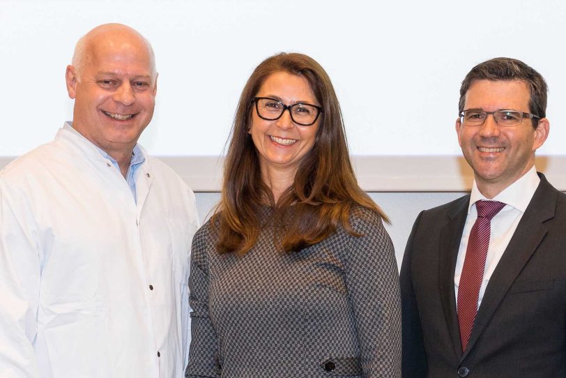 v.l. Dr. Axel Münker, Dr. Christina Jeskulke und Prof. Dr. Ulrich Frey.