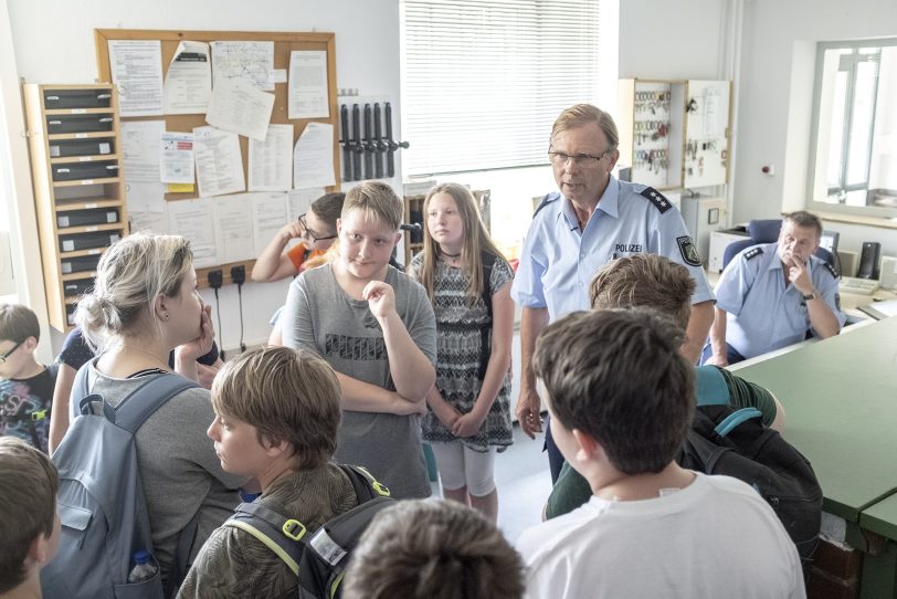 Schulprojekt: So arbeitet die Polizei. Foto: Kuhn