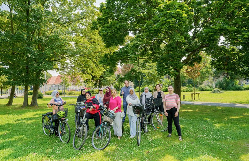 Der erste Fahrradkursus für Frauen mit Migrationshintergrund wurde erfolgreich beendet.