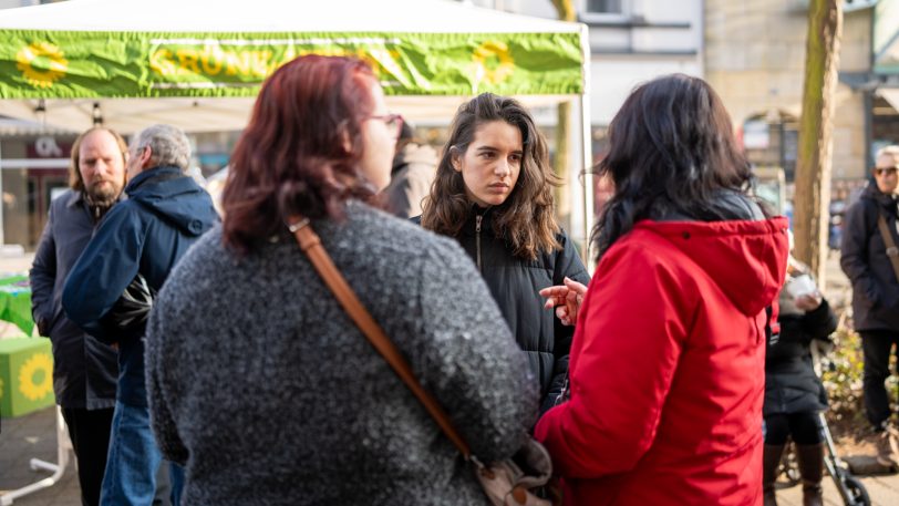 Anna di Bari kam bei der Wahlkampfveranstaltung mit vielen Menschen ins Gespräch.