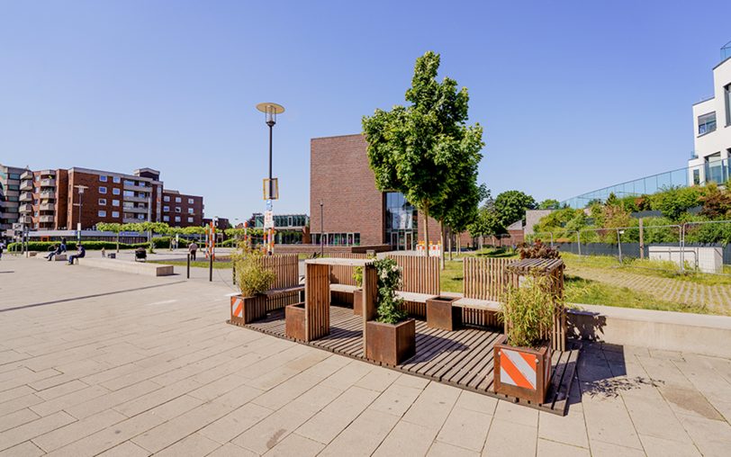 Die neue Stadtterrasse am Europaplatz in Herne-Mitte.