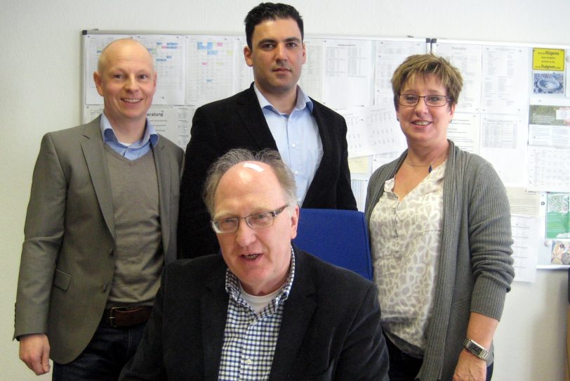 v.l. Dr. Frank Meetz, Cahit Bakir, Doris Severin, Egon Steinkamp (sitzend).