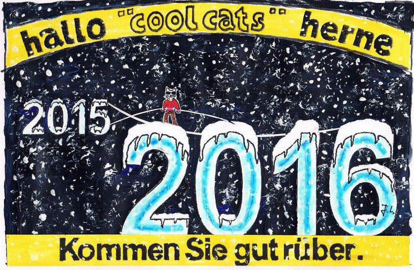 Die cool cats beim Jahreswechsel.