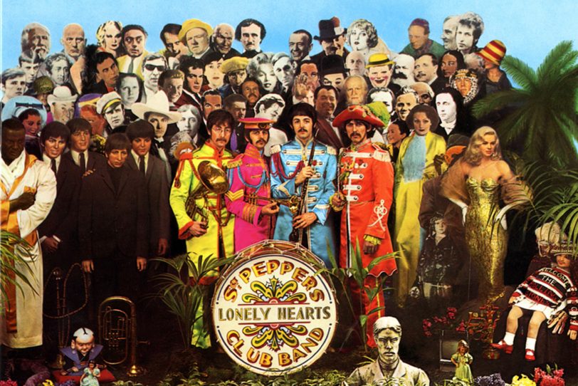 Plattencover The Beatles zu Sgt. Pepper’s Lonely Hearts Club Band.