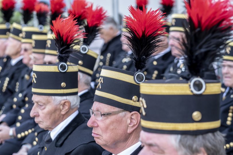Grundsteinlegung für das Albert-Schweitzer-Carreé in Röhlinghausen: Werkschor Consolidation der Ruhrkohle AG.