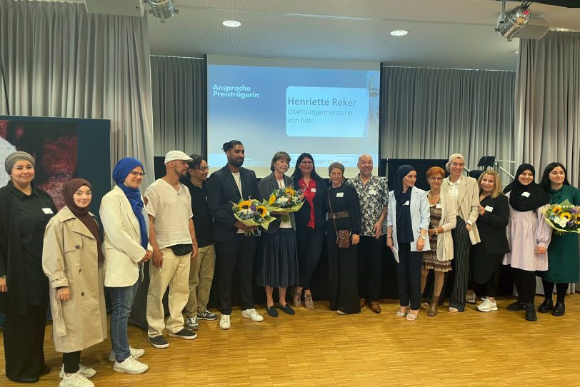 Mitglieder der islamischen Gemeinde nahmen an der Verleihung des Marwa El-Sherbini Preises NRW teil.