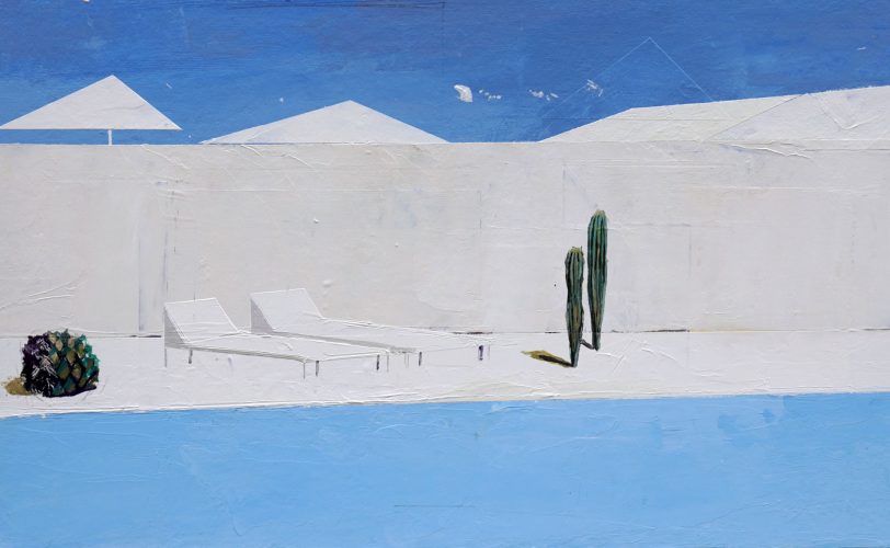 Two Cacti - Acrylfarbe auf Graupappe - Maria Karpimidi - 27x54.