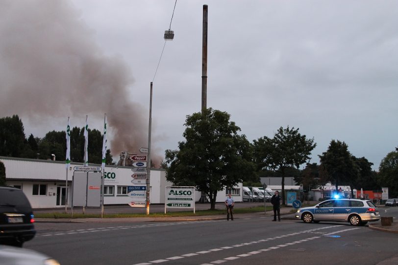 Großbrand bei Remondis in Herne-Baukau