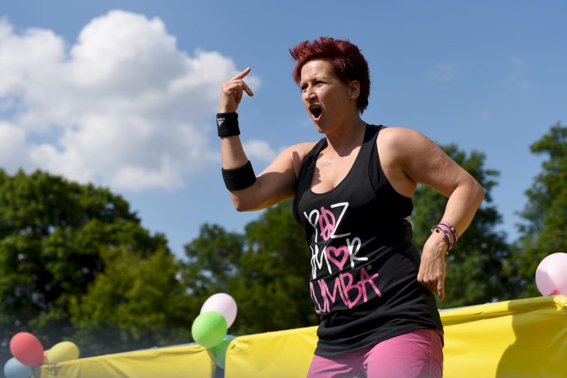 Die 1. Zumba Open Air Party fand am Samstag (27.6.2015) in der Mondpalast-Arena statt.