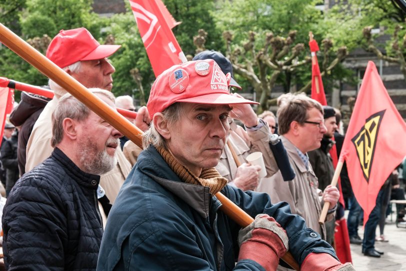 Demonstrations-Zug zum 1. Mai 2018 in Herne.