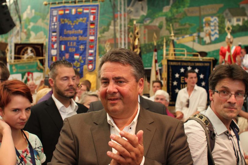 Sigmar Gabriel bei der Eröffnung der 579. Cranger Kirmes.