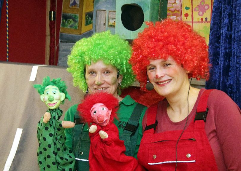 Premiere der neuen Ampelmännchen im Kindergarten St. Laurentius.