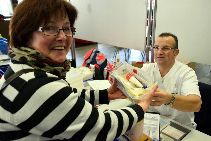 Blutspendetermin des DRK am 7.1.2015 im Kulturzentrum.