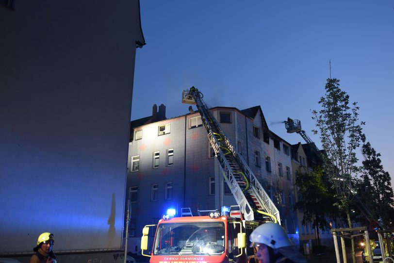 Dachstuhlbrand an der Jobststraße.