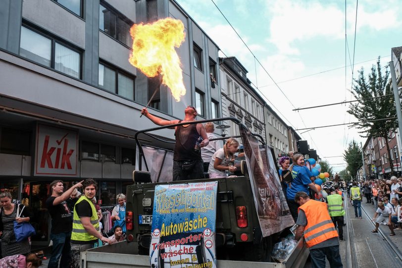 Der Start des Kirmes Umzugs 2019 in Eickel.