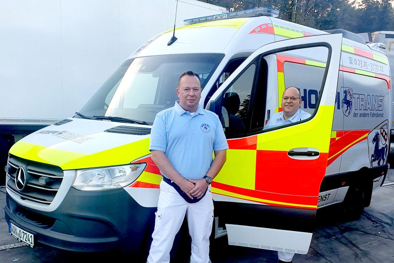 Michael Bohnen, der Fahrer der Fahrt nach Saarbrücken, und der Chef, Klaus Möllmann.