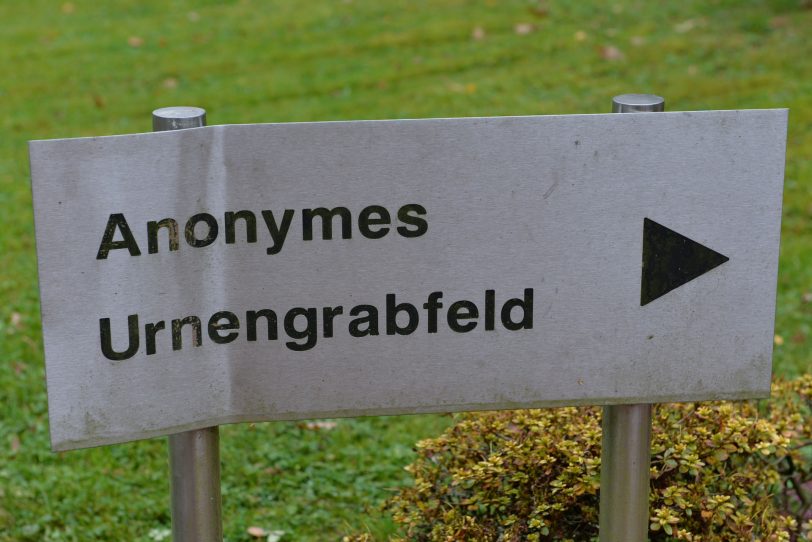 Anonymes Grabfeld auf dem Südfriedhof.